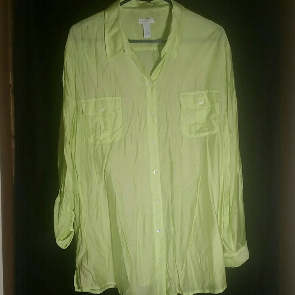 Chico size 4 woman's button down top